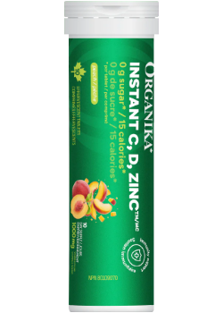 Instant C, D, Zinc Immunity Effervescent (Peach) - 10 Tabs