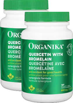 Quercetin W/ Bromelain 500mg - 120 + 120 Caps (2 For Deal)