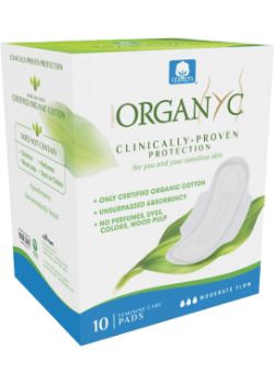 Cotton Pads With Wings (Moderate Flow) - 10 Pieces