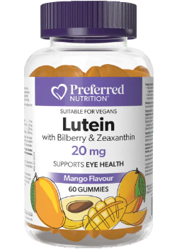 Lutein With Bilberry & Zeaxanthin 20mg (Mango) - 60 Gummies - Preferred Nutrition
