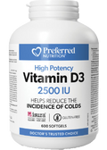 Vitamin D3 2,500iu - 600 Softgels