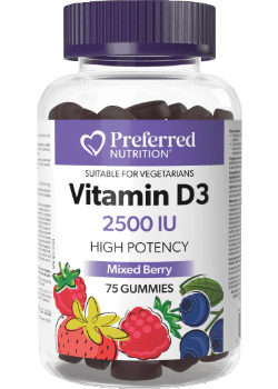 Vitamin D3 2500iu (Mixed Berry) - 75 Gummies + BONUS