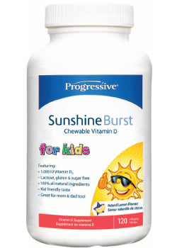 Sunshine Burst Chewable Vitamin D 1,000iu (Kids) - 120 Softgels - Progressive