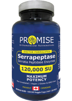 Serrapeptase 120,000 SU - 180 V-Caps