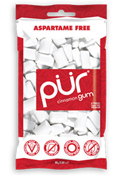 Pur Gum (Cinnamon Aspartame Free) - 77g + 9 Pieces FREE