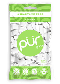 Pur Gum (Coolmint Aspartame Free) - 77g + 9 Pieces FREE