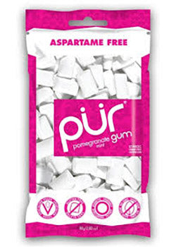 Pur Gum (Pomegranate Mint Aspartame Free) - 77g + 9 Pieces FREE