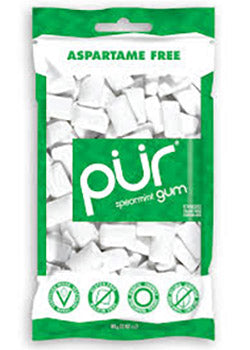 Pur Gum (Spearmint Aspartame Free) - 77g + 9 Pieces FREE