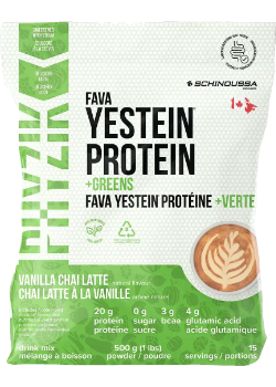 Phyzik Fava Yestein Protein+ Greens (Vanilla Chai Latte) - 500g - Schinoussa