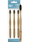Bamboo Charcoal Toothbrushes - 3pk