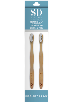 Kids Bamboo Charcoal Toothbrushes - 2pk