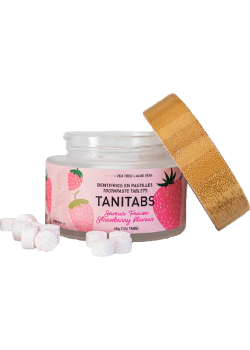 Tanitabs Toothpaste Tablets (Strawberry, Jar) - 124 Tabs