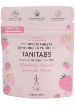 Tanitabs Toothpaste Tablets (Strawberry, Pouch) - 62 Tabs