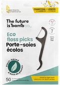 Floss Picks (Charcoal Lemon) - 50 Pieces