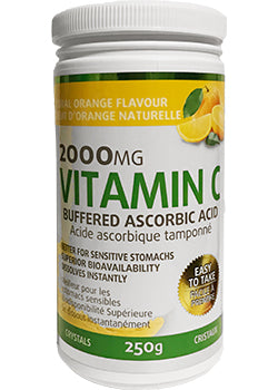 Vitamin C Buffered 2,000mg (Orange) - 250g Crystals