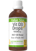 Vitamin D Drops 1,000iu (MCT Oil Base) - 60ml + BONUS
