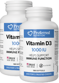 Vitamin D3 1,000iu - 180 + 180 Softgels (2 For Deal) + BONUS