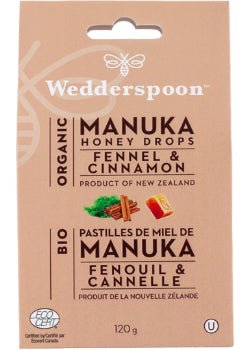 Organic Manuka Honey Drops (Fennel & Cinnamon) - 120g
